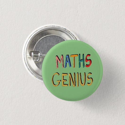 Mathematisches Genie Button Abzeichen (Vorne & Hinten)