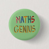 Mathematisches Genie Button Abzeichen (Vorderseite)