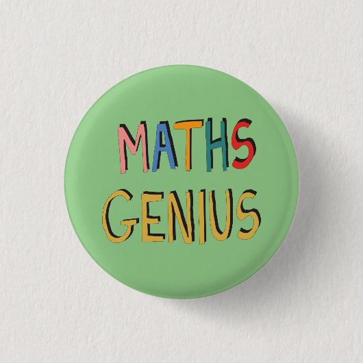 Mathematisches Genie Button Abzeichen (Vorderseite)