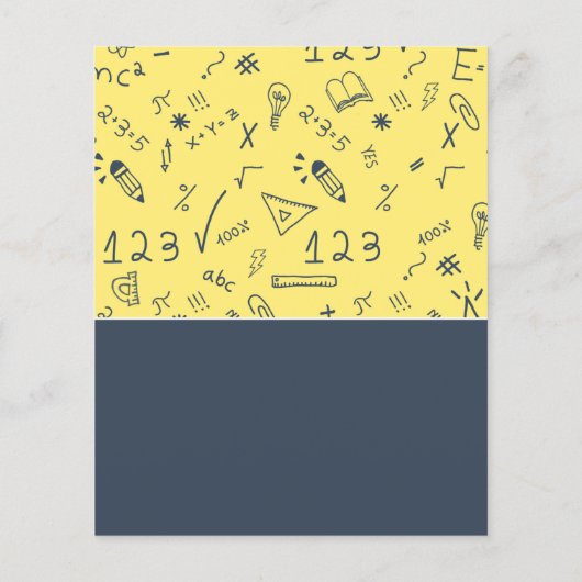Mathematisches Icon Design, Math Classes Werbung Flyer (Hinten)