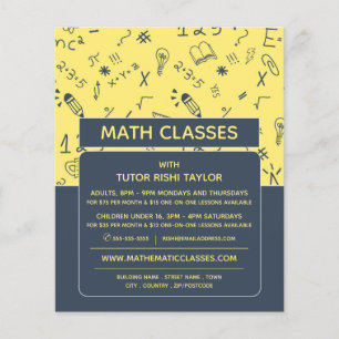 Mathematisches Icon Design, Math Classes Werbung Flyer