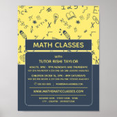 Mathematisches Icon Design, Math Classes Werbung Poster (Vorne)