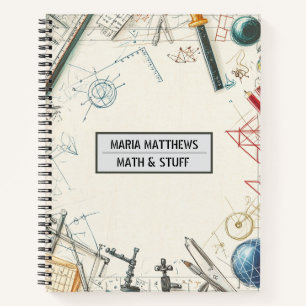 Mathematisches individuelles Notebook Notizblock