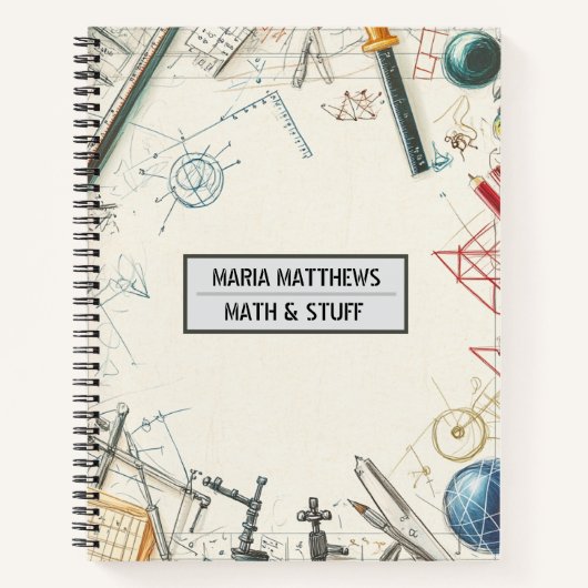 Mathematisches individuelles Notebook Notizblock (Vorderseite)