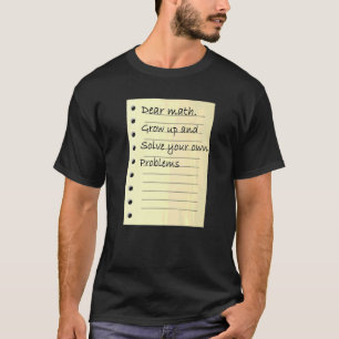 Mathematisches Kompetenzproblem Lösung des Mathema T-Shirt