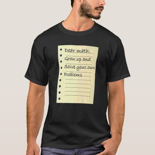 Mathematisches Kompetenzproblem Lösung des Mathema T-Shirt (Vorderseite)