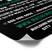 Mathematisches Logo, Math Classes-Werbung Poster (Ecke)