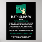 Mathematisches Logo, Math Classes-Werbung Poster (Vorne)