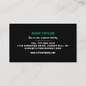 Mathematisches Logo, Mathematiklehrer, Lehrer Visitenkarte (Rückseite)