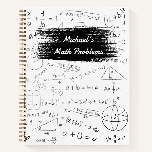 Mathematisches Schulproblem - Lösung des Notebooks Notizblock (Vorderseite)
