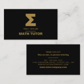 Mathematisches Sigma-Symbol, Math Tutor, Lehrer Visitenkarte (Vorne/Hinten)