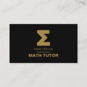 Mathematisches Sigma-Symbol, Math Tutor, Lehrer Visitenkarte (Vorderseite)