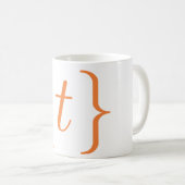 Mathematisches "t-" Set Kaffeetasse (VorderseiteRechts)