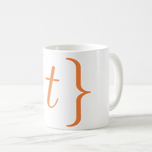 Mathematisches "t-" Set Kaffeetasse (VorderseiteRechts)