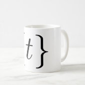 Mathematisches "t-" Set (Schwarzes) Kaffeetasse (VorderseiteRechts)