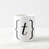 Mathematisches "t-" Set (Schwarzes) Kaffeetasse (Mittel)