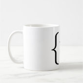 Mathematisches "t-" Set (Schwarzes) Kaffeetasse (Links)