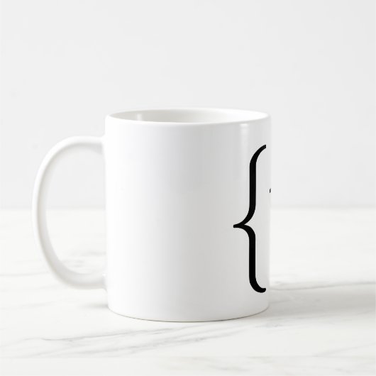 Mathematisches "t-" Set (Schwarzes) Kaffeetasse (Links)