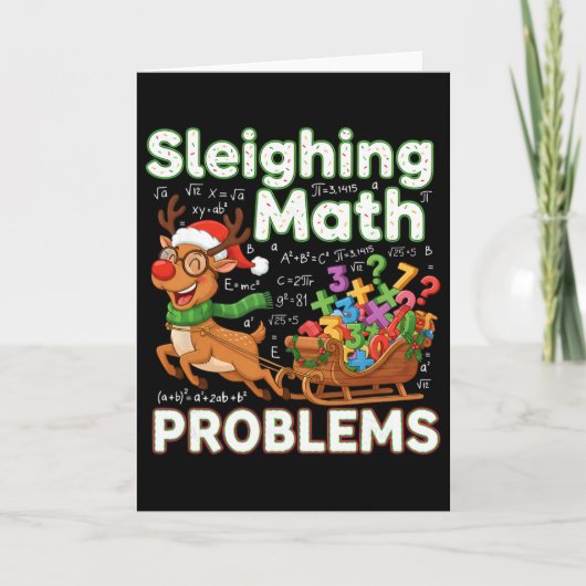 Matheprobleme Weihnachten lustige Mathe-Lehrer Karte (Vorderseite)