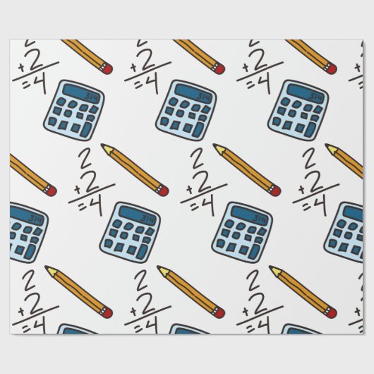 Matherechner Geschenkpapier (Flach)