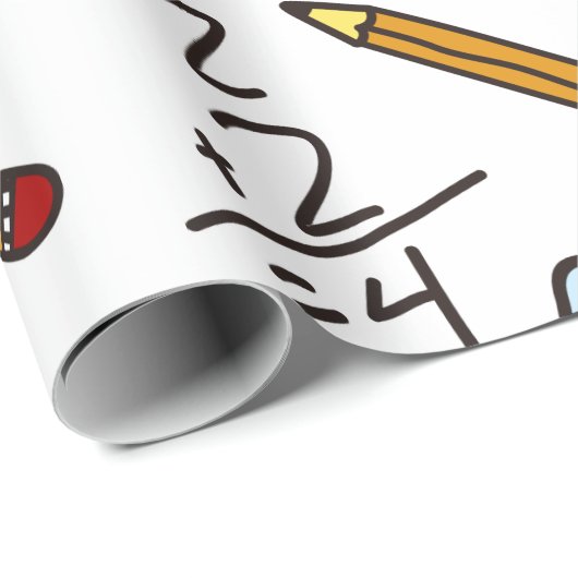 Matherechner Geschenkpapier (Rolleneckpunkt)