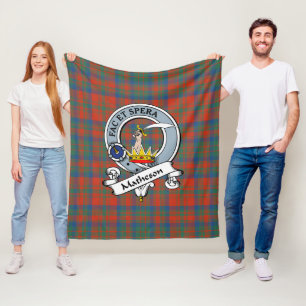 Matheson Ancient Clan Abzeichen Tartan Kariert Fleecedecke