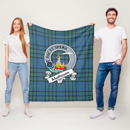 Matheson Jagd Ancient Clan Abzeichen Tartan Karier Fleecedecke (Beispiel)