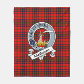 Matheson Red Clan Abzeichen Tartan Kariert Fleecedecke (Vorderseite)