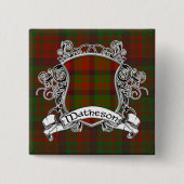 Matheson Tartan-Schild Button (Vorderseite)