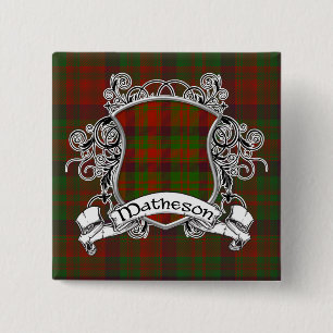Matheson Tartan-Schild Button