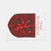 Matheson Tartan Scottish Plaid Lion Rampant Fleecedecke (Vorderseite (Horizontal))