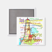 Mathew 5:14-16 Leuchtturm 1 Magnet (Vorderseite/Rückseite)