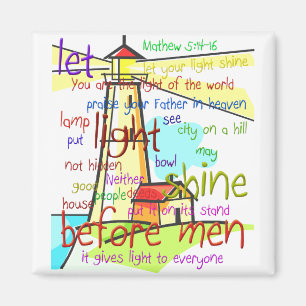 Mathew 5:14 - 16 Leuchtturm 1 Magnet