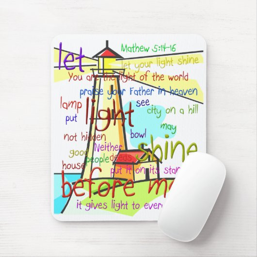 Mathew 5:14 - 16 Leuchtturm 1 Mousepad (Mit Mouse)