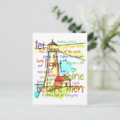 Mathew 5:14-16 Leuchtturm 1 Postkarte (Stehend Vorderseite)