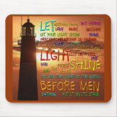 Mathew 5:14 - 16 Leuchtturm 2 Mousepad (Vorne)