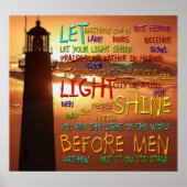 Mathew 5:14-16 Leuchtturm 2 Poster (Vorne)