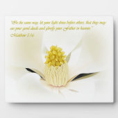 Mathew 5:16 Inspirational Fotoplatte (Vorderseite)