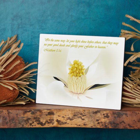 Mathew 5:16 Inspirational Fotoplatte (Seite)