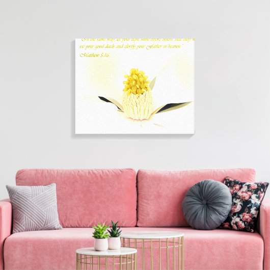 Mathew 5:16 Inspirational Leinwanddruck (Insitu (Wohnzimmer))
