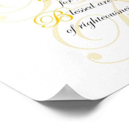 Mathew 5: 3-10 poster (Ecke)