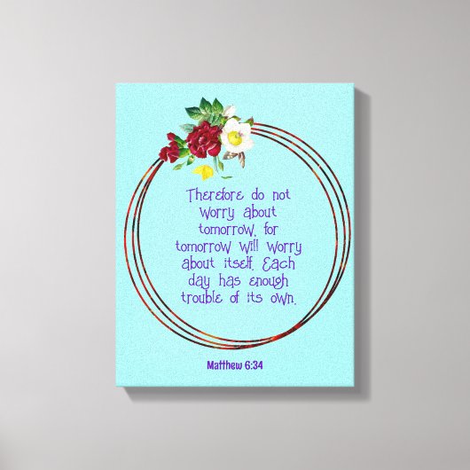 Mathew 6: 24 | Motivierend Biokotierungen Verse Leinwanddruck (Vorderseite)