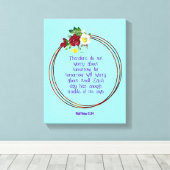 Mathew 6: 24 | Motivierend Biokotierungen Verse Leinwanddruck (Insitu (Holzboden))