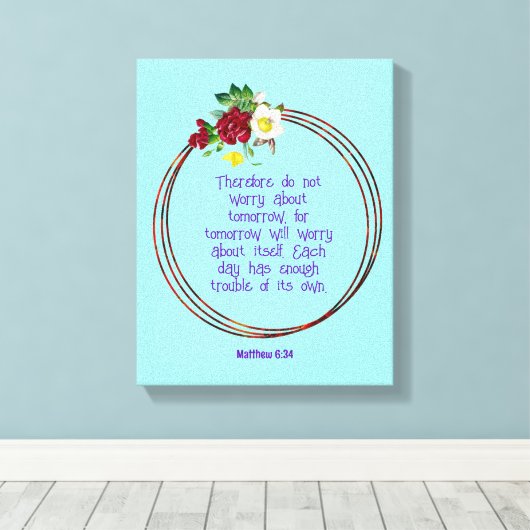 Mathew 6: 24 | Motivierend Biokotierungen Verse Leinwanddruck (Insitu (Holzboden))