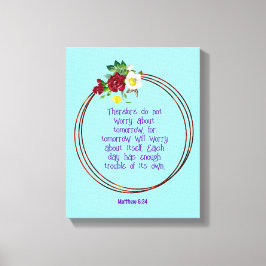 Mathew 6: 24 | Motivierend Biokotierungen Verse Leinwanddruck