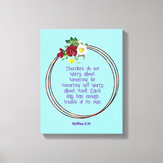 Mathew 6: 24 | Motivierend Biokotierungen Verse Leinwanddruck (Vorderseite)