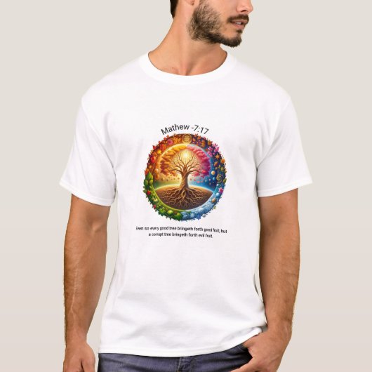 Mathew 7:17 So bringt auch jeder gute Baum T-Shirt (Vorderseite)