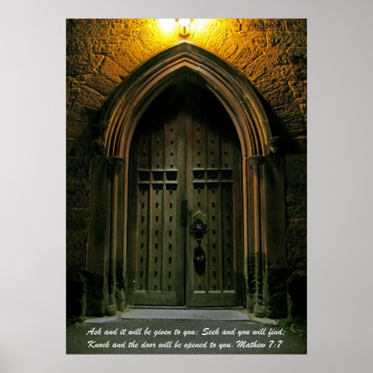 Mathew 7:7 große Tür Poster (Vorne)