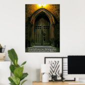 Mathew 7:7 große Tür Poster (Heimbüro)