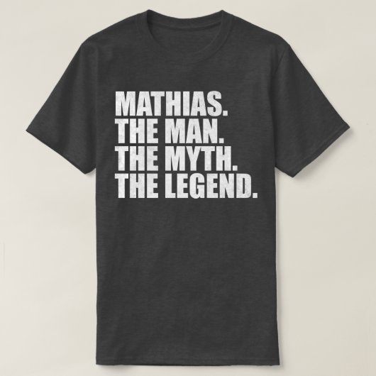 Mathias Mathias Name Mathias Vorname T-Shirt (Design vorne)